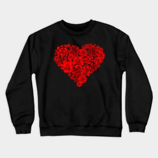 Red Roses Heart Crewneck Sweatshirt